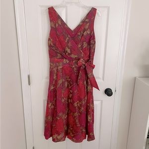 VTG J.Peterman floral silk linen blend derby dress 10
